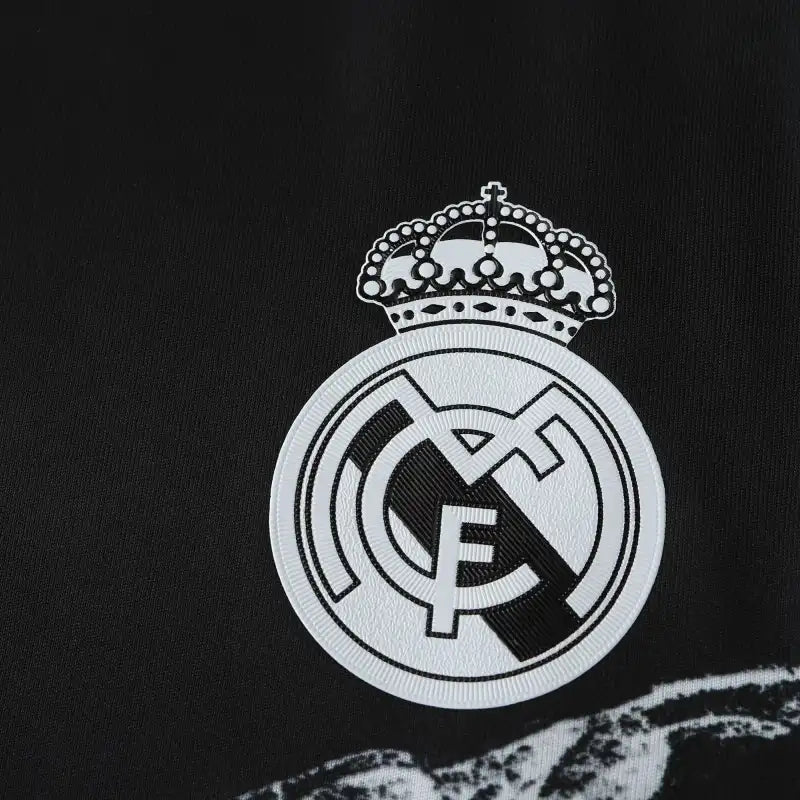Real Madrid CF Dragon Edition Jersey 2014/15 – Fan Version | All-Black Retro Football Shirt with White Dragon Graphic