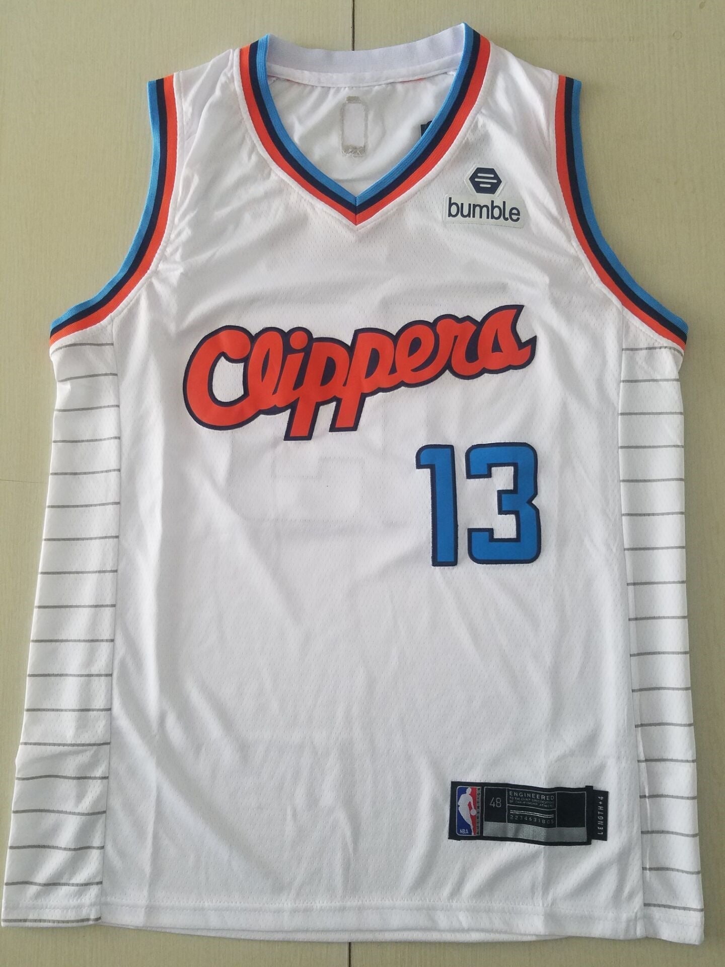 Men's LA Clippers Paul George #13 White Classics Jerseys