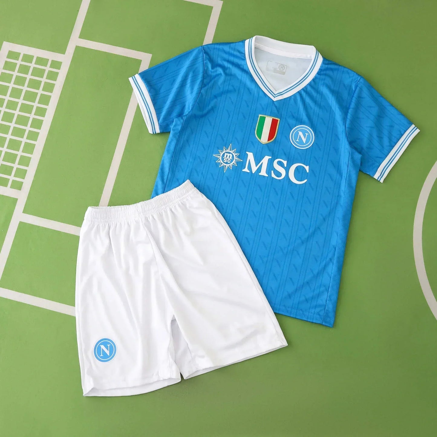 S.S.C. Napoli Home Kids Kit 2025/26 – Sky Blue Children's Football Jersey & Shorts Set
