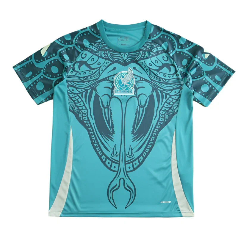Mexico National Team 2024 Teal Training Jersey – Aztec Edition Fan Version