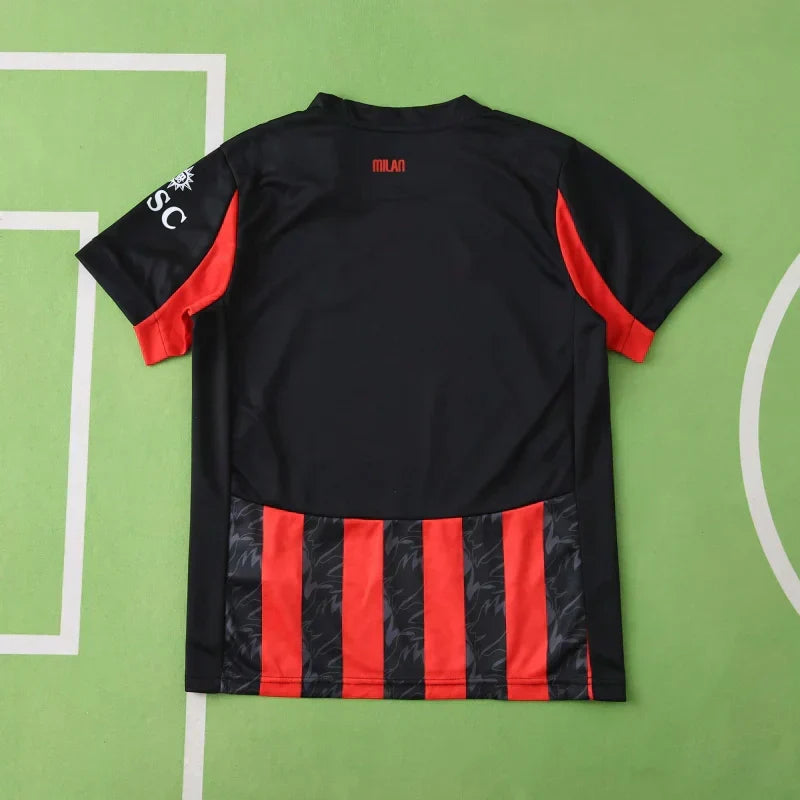 AC Milan 2025/26 Home Kids Kit | Children's Football Jersey