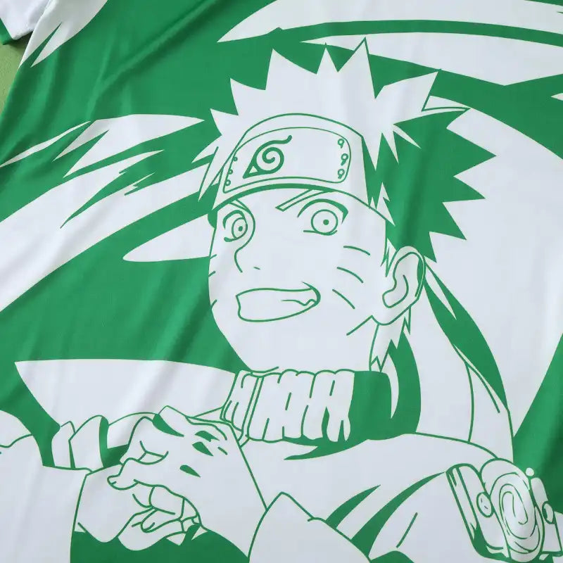 Real Betis Balompié × Naruto Fan Version 2024/25 – Green & White Naruto Uzumaki Graphic La Liga Football Jersey | Anime Collab Kit
