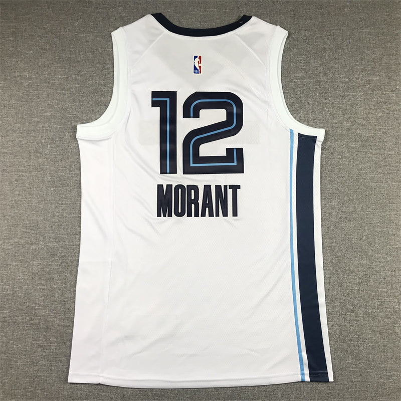 Men's Memphis Grizzlies Ja Morant #12 White 2022/23 Swingman Jerseys - Association Edition