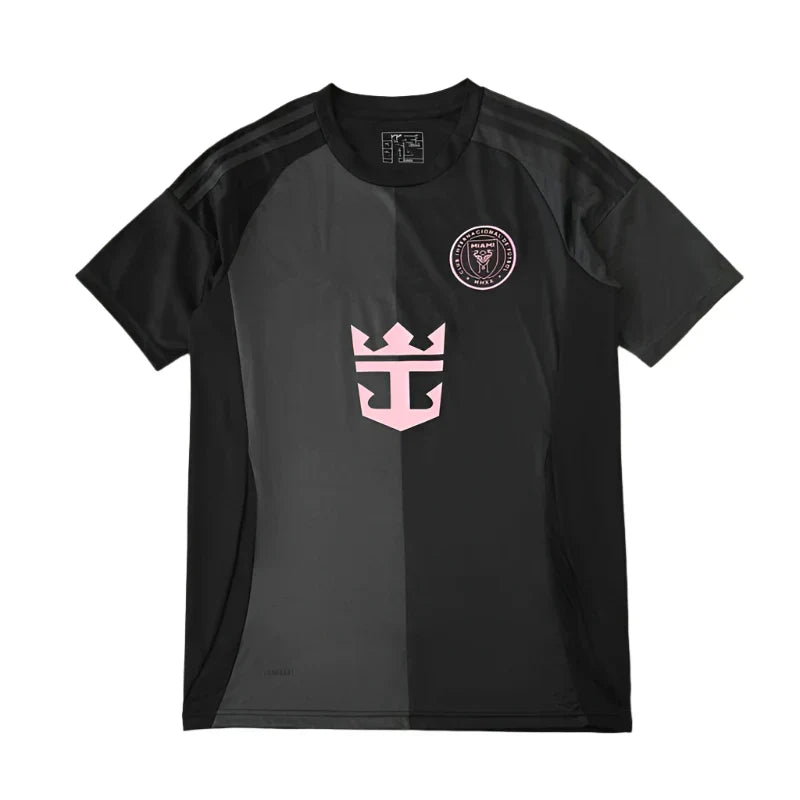 Inter Miami CF Away Fan Version Jersey 2025/26 – Black & Pink Crown Anchor Crest Football Shirt