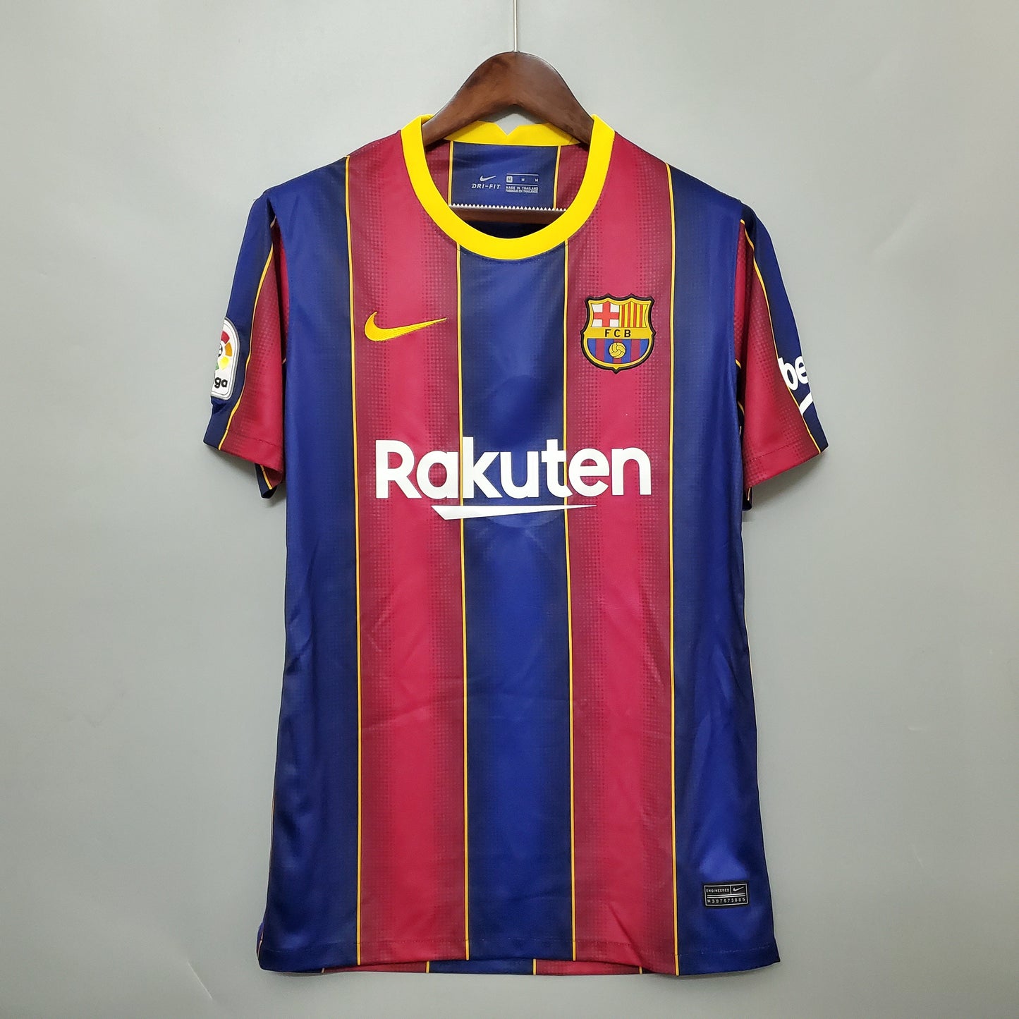 Barcelona 2020-21 Home Jersey – Blue Red Stripe Nike Dri-FIT Rakuten Fan Version La Liga Football Shirt