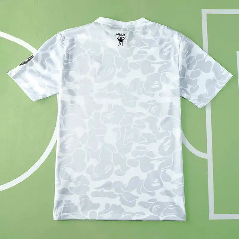 Inter Miami CF x BAPE A Bathing Ape Collaboration Fan Version Jersey 2023/24 – White Camo Football Shirt