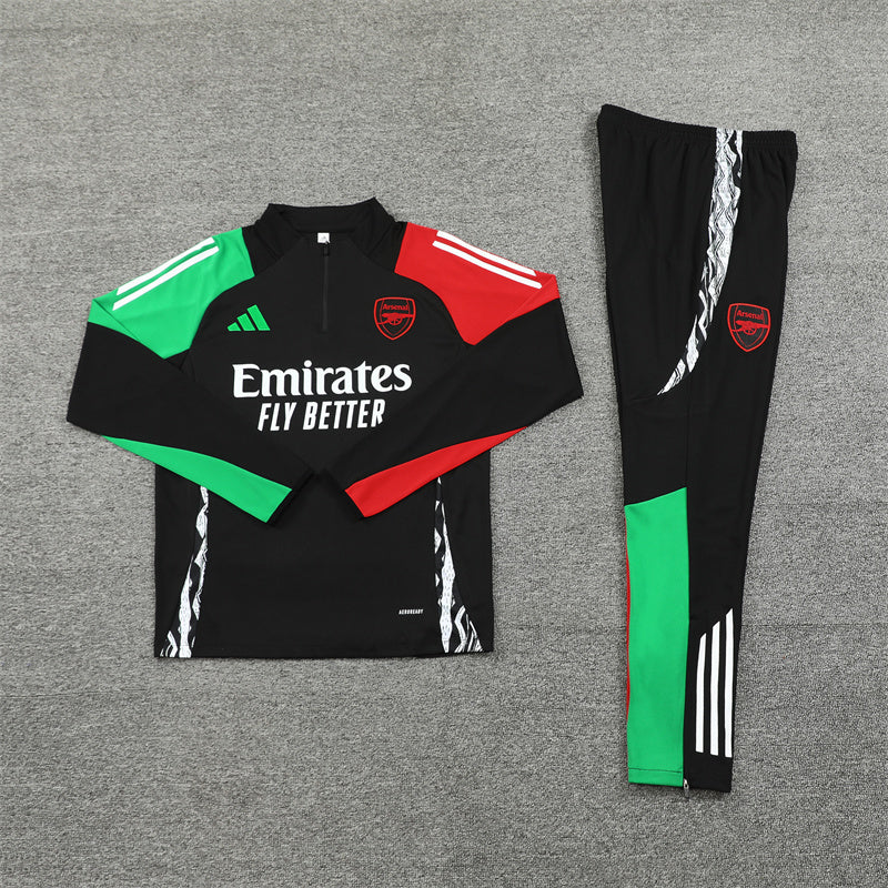 Arsenal Training Tracksuit 2024/25 — Black Green Red