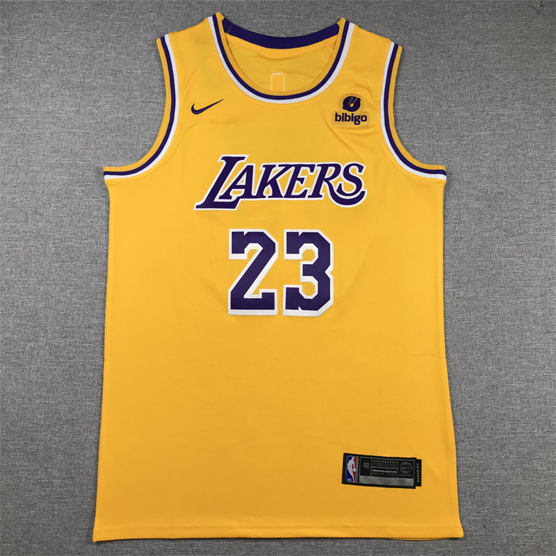LeBron James #23 Los Angeles Lakers Gold Icon Edition Swingman Jersey