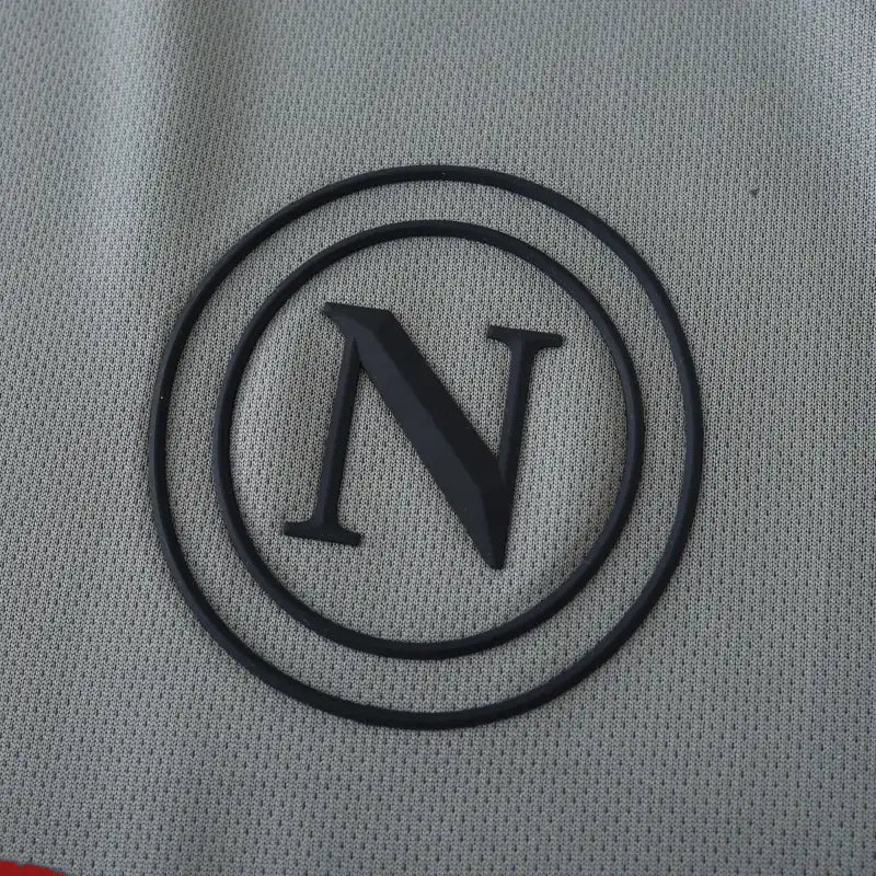 S.S.C. Napoli x Coca-Cola Training Shirt Fan Version 2024/25 – Grey Football Jersey