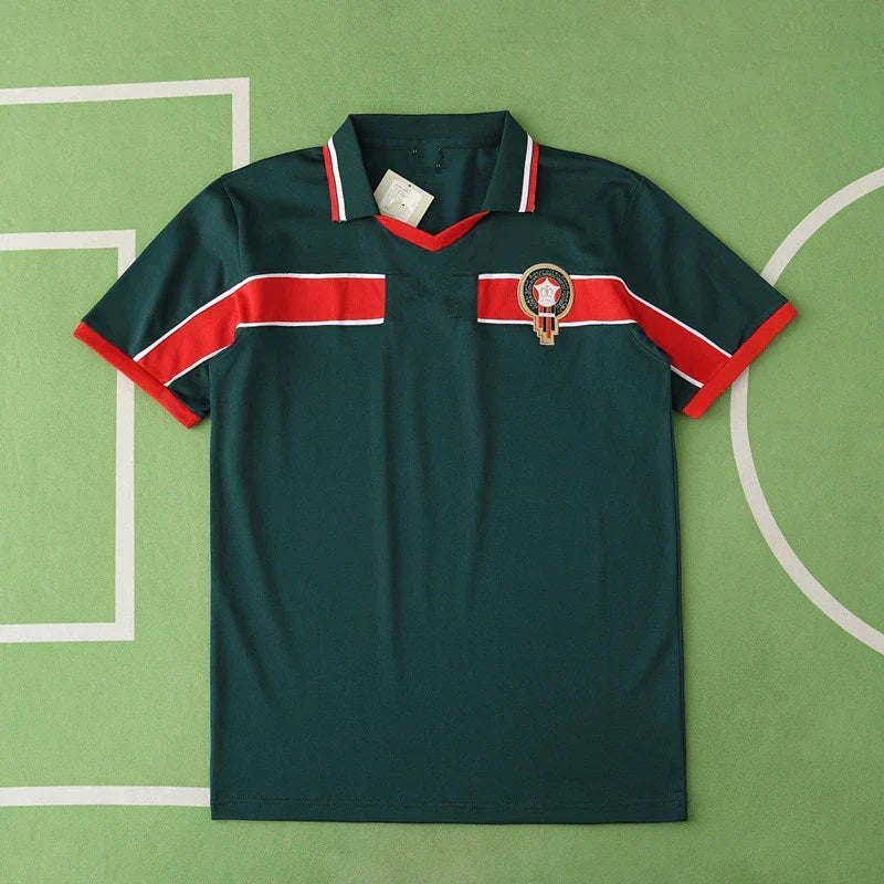 Morocco National Team 1998 Home Retro Jersey – Dark Green World Cup Fan Version