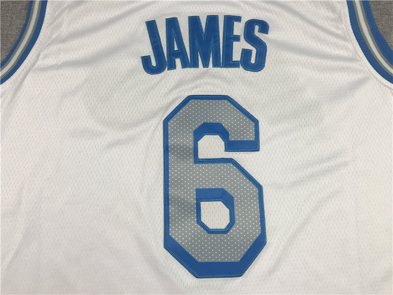 LeBron James #6 Los Angeles Lakers White 2020-21 City Edition Swingman Jersey