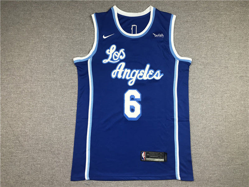 LeBron James #6 Los Angeles Lakers Royal Blue 2021-22 Classic Edition Swingman Jersey – Nike Cursive
