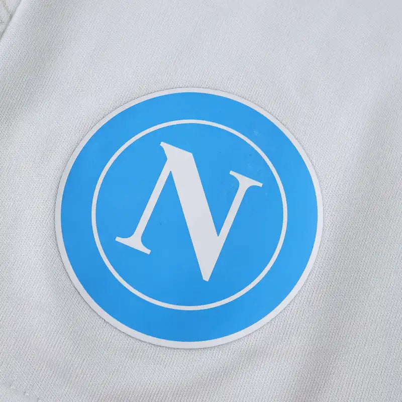S.S.C. Napoli Home Shorts 2025/26 – White Football Shorts with Napoli Crest