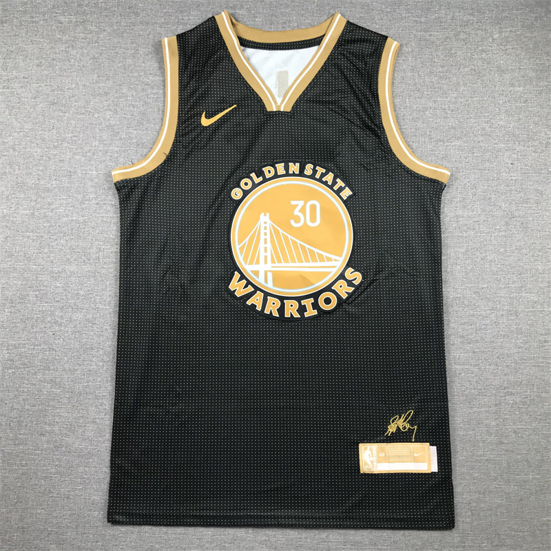 Stephen Curry #30 Golden State Warriors Nike Black Gold Dot Select Series Swingman Jersey