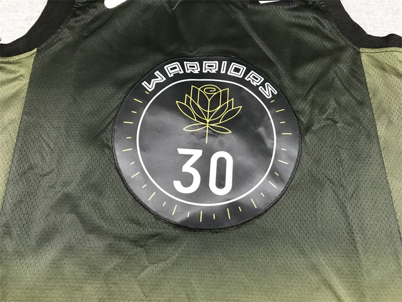 Stephen Curry #30 Golden State Warriors Black Gold Gradient Rose Print 2022-23 "Black Rose" City Edition Swingman Jersey