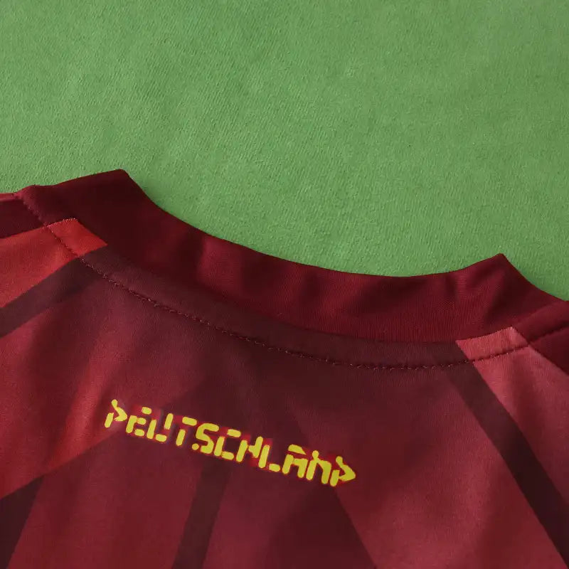 Germany National Team Away Fan Version Jersey 2025/26 – Dark Maroon Geometric Print Football Shirt