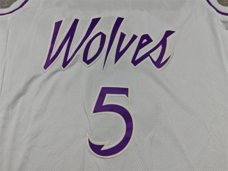 Anthony Edwards #5 Minnesota Timberwolves White 2023-24 City Edition Swingman Jersey – Nike Cursive Wolves