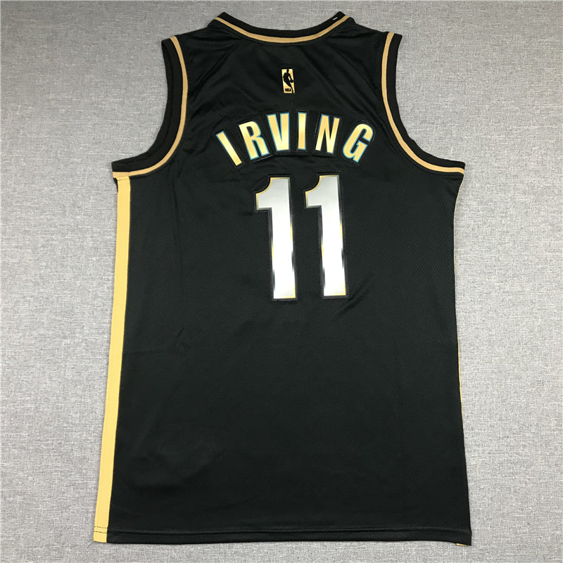 Kyrie Irving #11 Brooklyn Nets 2020/21 Golden Edition Swingman Jersey – Black & Gold NBA Fan Gear