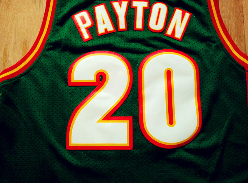 Gary Payton #20 Seattle SuperSonics Green 1995-96 Hardwood Classics Swingman Jersey – Mitchell & Ness Red Side Panel