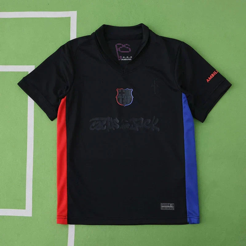 FC Barcelona x Travis Scott Away Kids Kit 2024/25 | Limited Edition Children's Football Shirt & Shorts