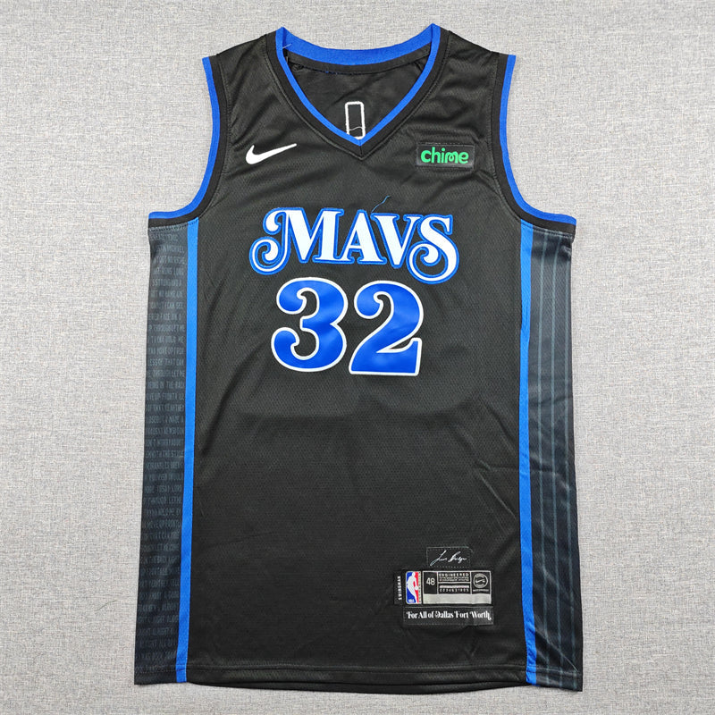 Cooper Flagg #32 Dallas Mavericks Black 2024-25 City Edition Swingman Jersey – Nike MAVS For All of Dallas Fort Worth