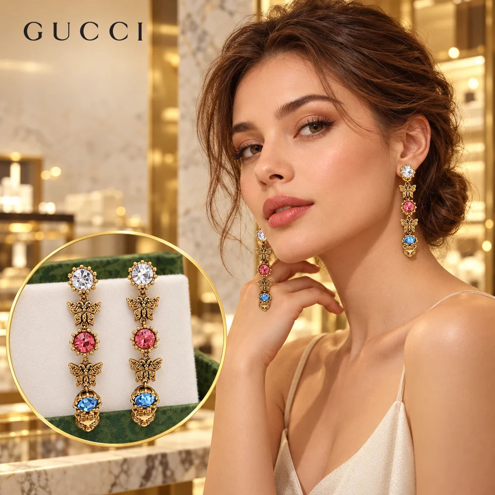 Gucci Floral Sterling Silver Stud Earrings - image 1