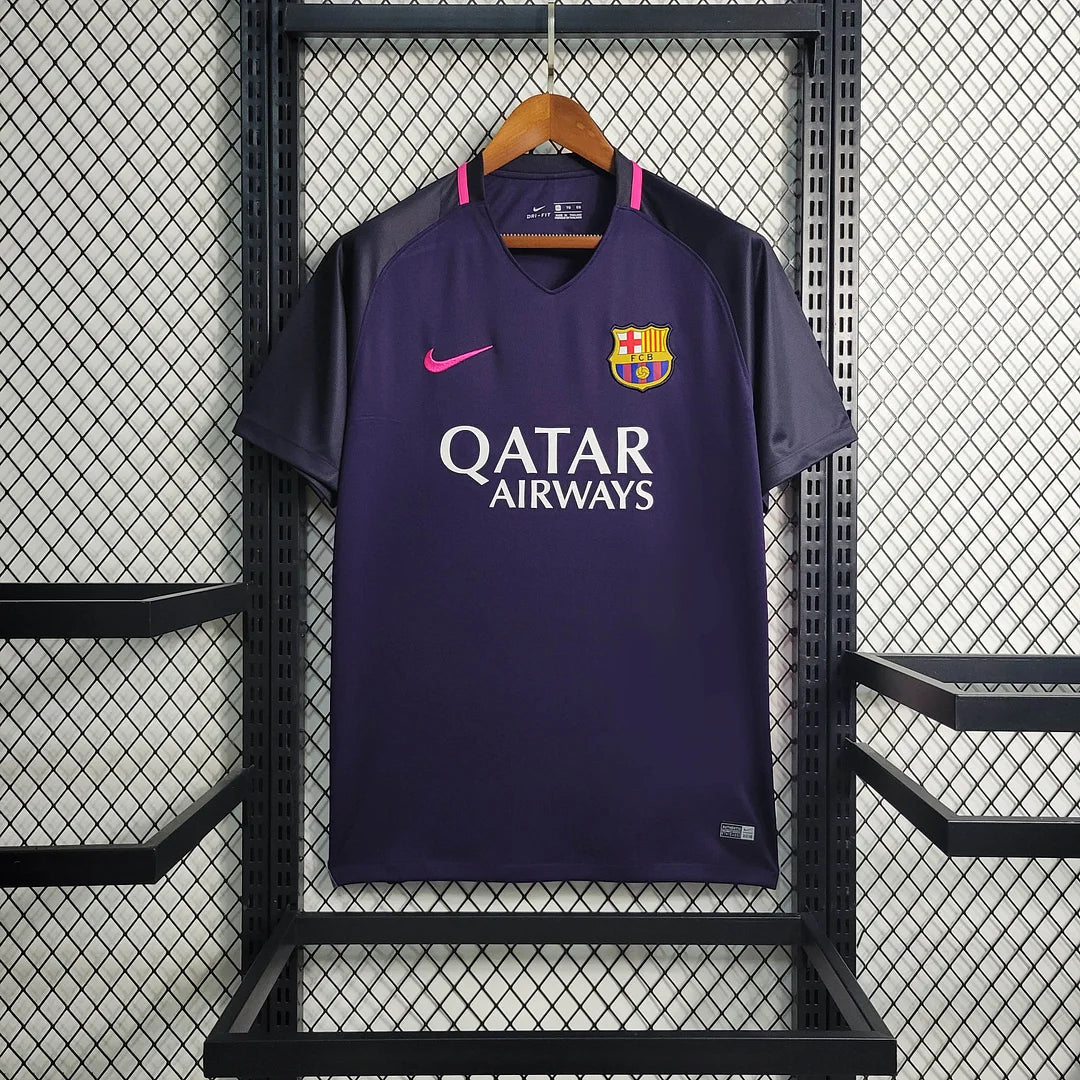 Barcelona 2016-17 Away Jersey – Purple Pink Nike Qatar Airways Fan Version La Liga Football Shirt
