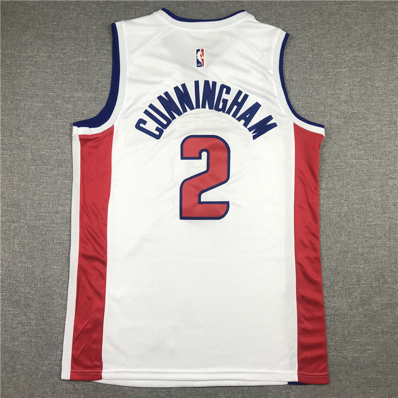 Men's Detroit Pistons Cade Cunningham White 2020/21 Swingman Fashion Jerseys
