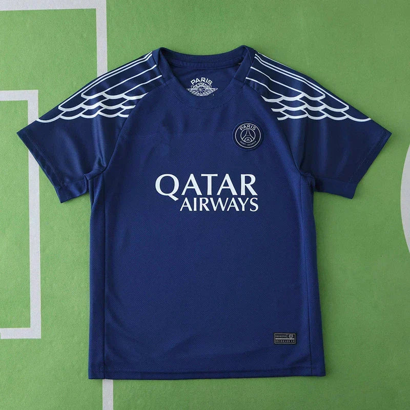 PSG Fourth Kids Kit 2024/25 | Youth Football Set | Kvaratskhelia Dembélé Hakimi