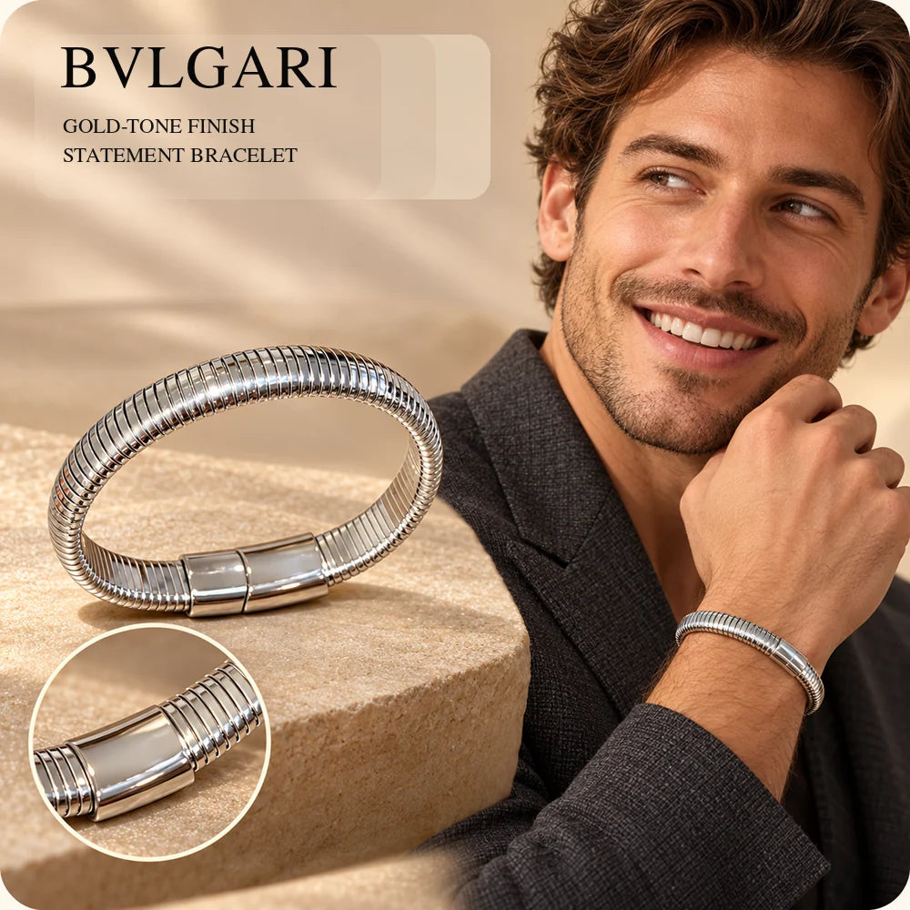 BVLGARI Divas' Dream V-Gold Tone Unisex Bracelet – Style 03 - image 1