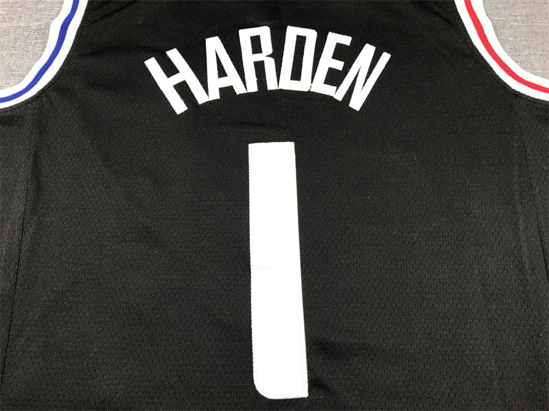 Men's LA Clippers James Harden #1 Black 2022/23 Swingman Jerseys - City Edition