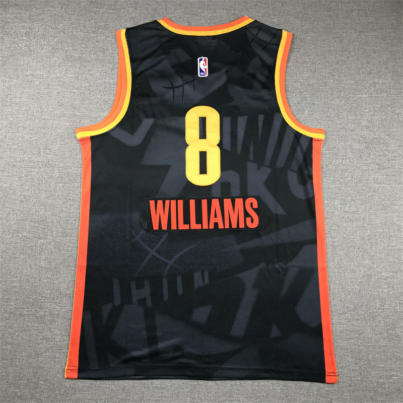 Men's Oklahoma City Thunder Jalen Williams #8 Black 2023/24 Swingman Jerseys - City Edition