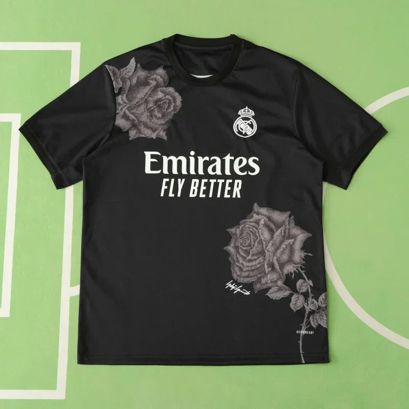 Real Madrid CF x Y-3 Black Jersey 2023/24 – Fan Version | All-Black Adidas Y-3 Collaboration Football Shirt