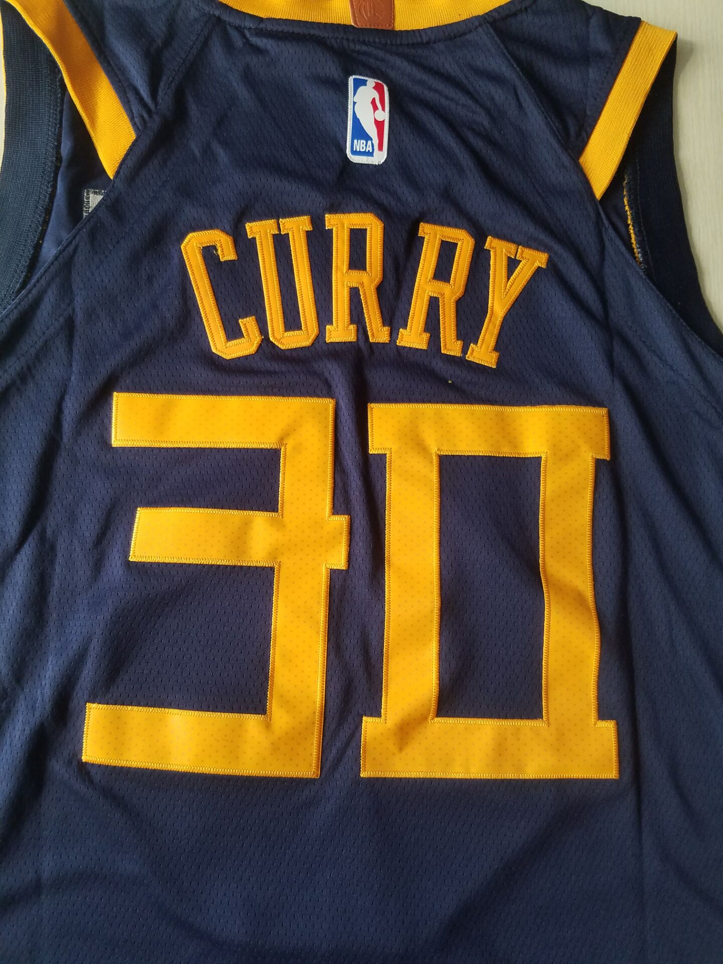 Stephen Curry #30 Golden State Warriors Navy "The Bay" Chinese New Year Octagon Badge "勇士" Chinese Characters City Edition Swingman Jersey