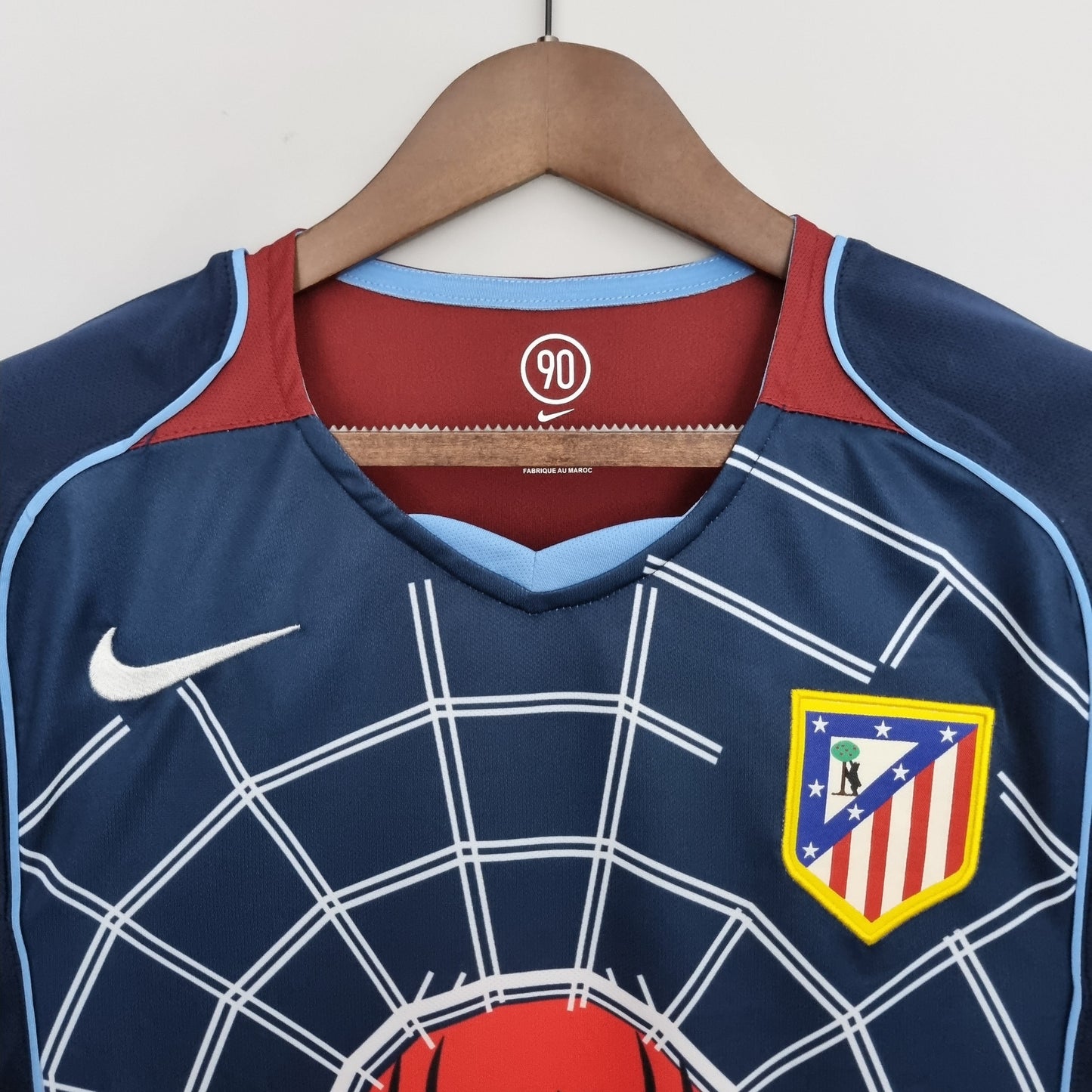 Atlético Madrid 2004-05 Away Retro Jersey – Nike Navy Spider-Man 2 Torres Simeone La Liga Football Shirt