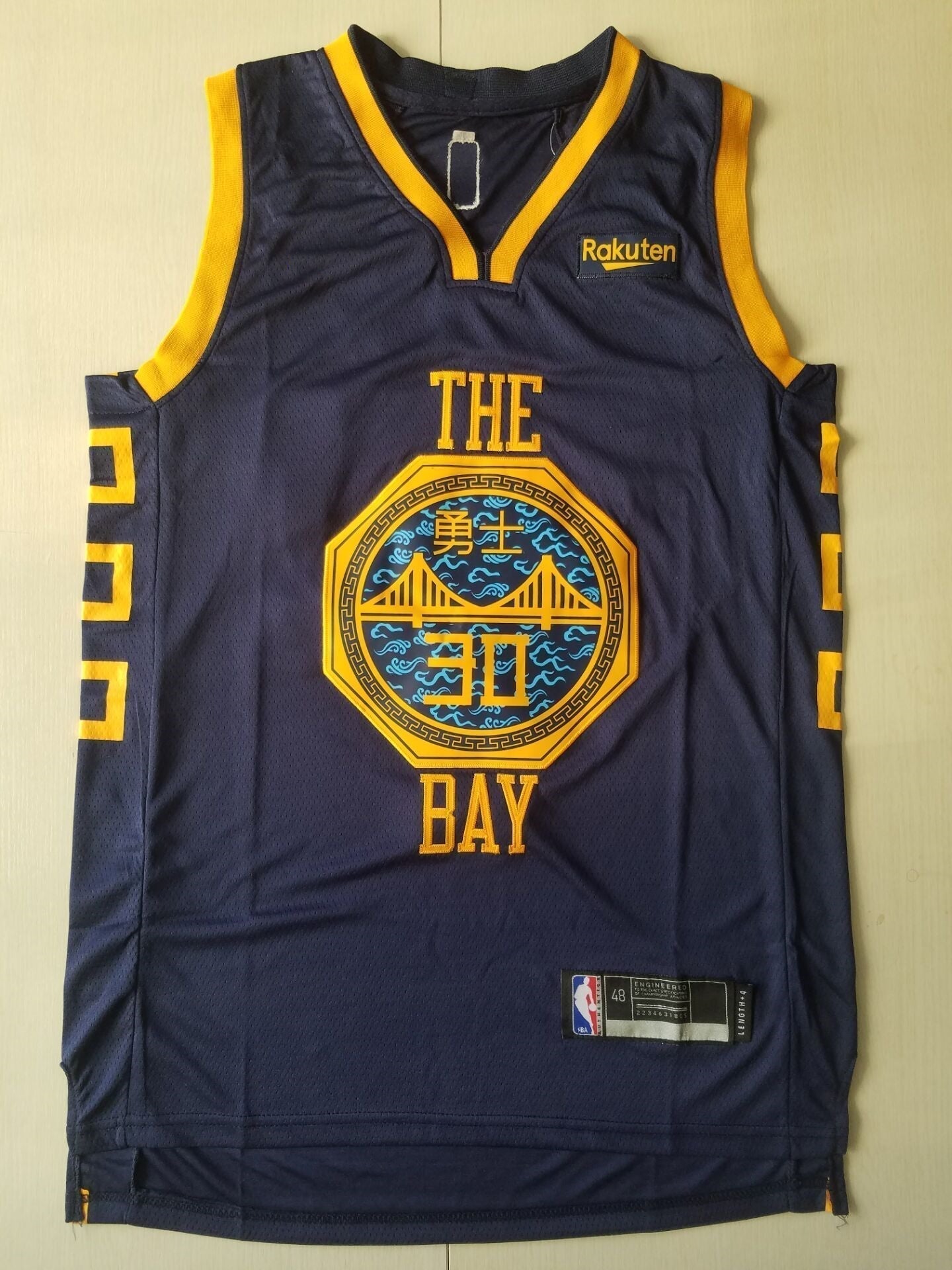 Stephen Curry #30 Golden State Warriors Navy "The Bay" Chinese New Year Octagon Badge "勇士" Chinese Characters City Edition Swingman Jersey