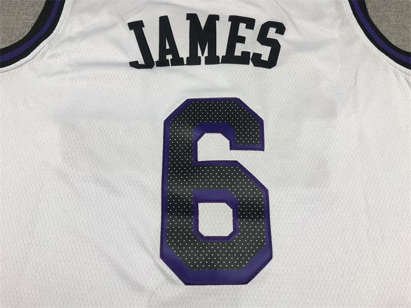 Men's Los Angeles Lakers LeBron James #6 White 2022/23 Authentic Jerseys - City Edition