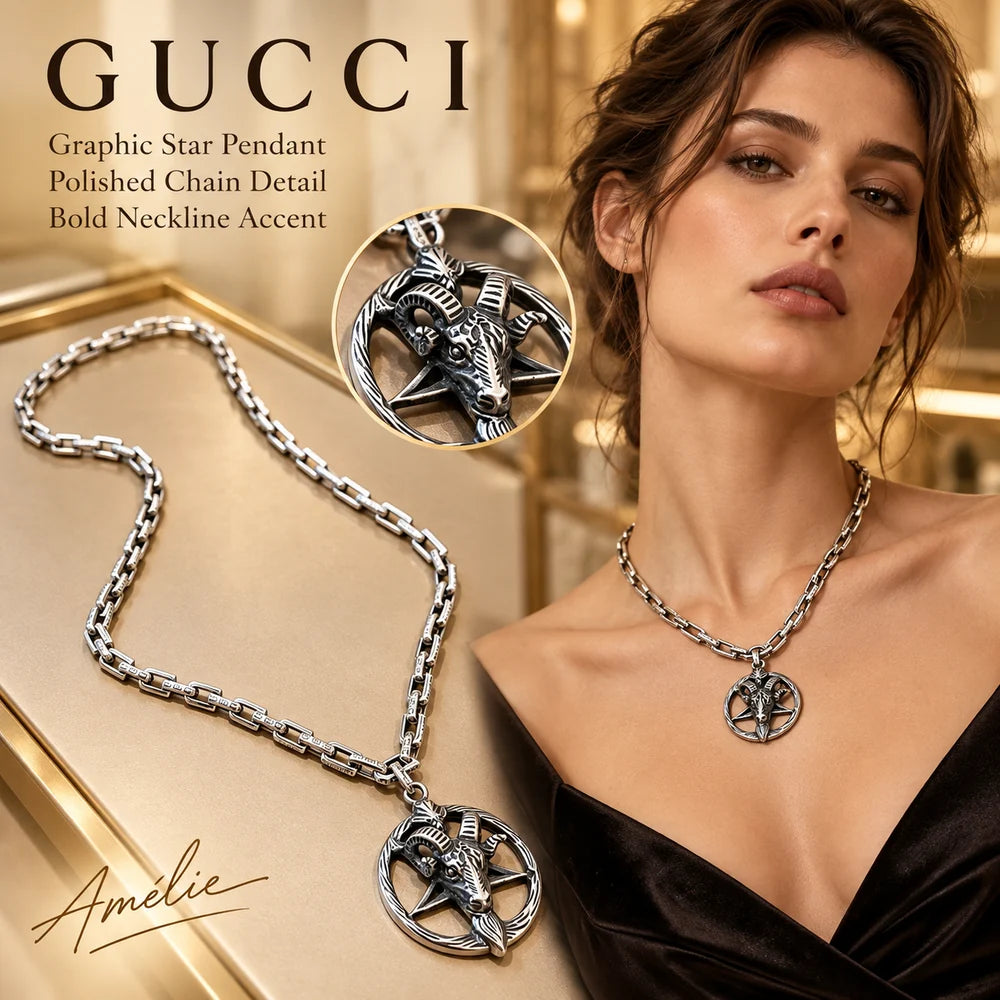 Gucci Anger Forest Chain Distressed Vintage Silver-Tone Necklace main product image