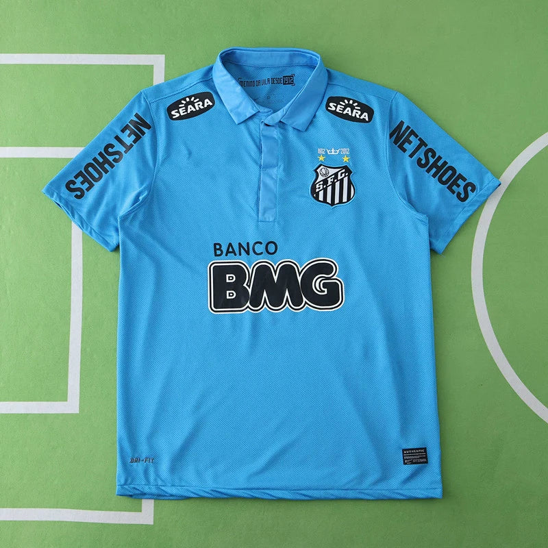 Santos FC Third Retro Fan Version 2012/13 – Nike Sky Blue Polo Collar Jersey | Neymar Jr #11