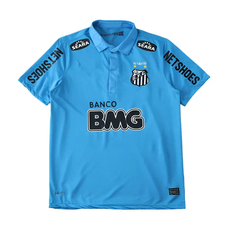 Santos FC Third Retro Fan Version 2012/13 – Nike Sky Blue Polo Collar Jersey | Neymar Jr #11