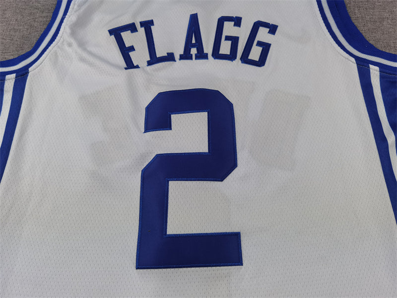 Cooper Flagg #2 Duke Blue Devils White Game Replica Basketball Jersey – NCAA ACC Away