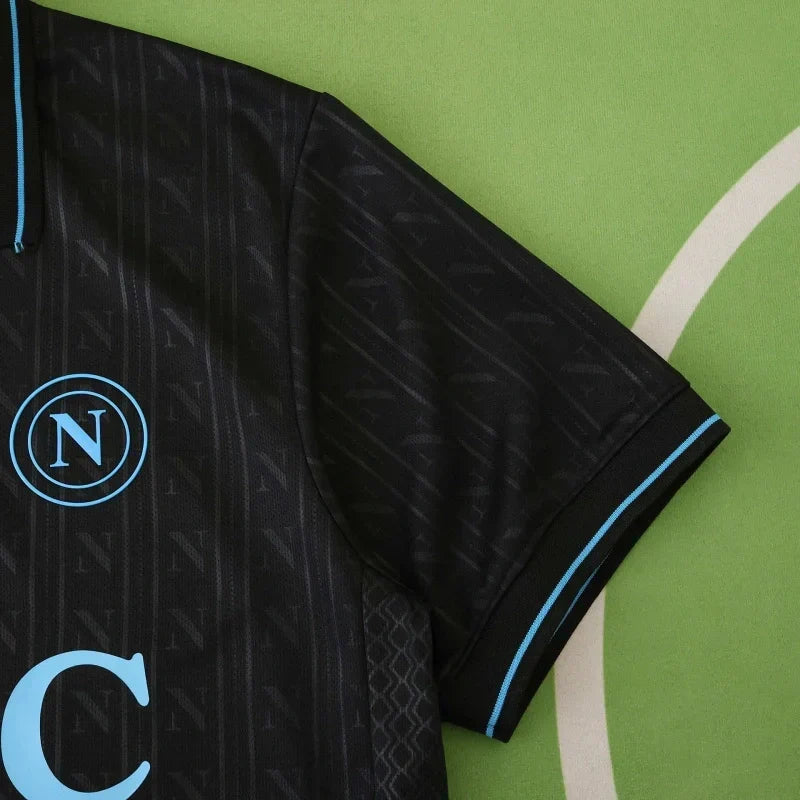 S.S.C. Napoli Third Kit Fan Version 2025/26 – EA7 Black Football Jersey | Custom Name & Patch