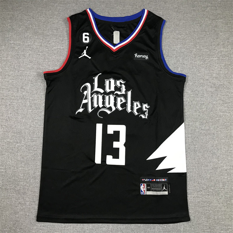 Men's LA Clippers Paul George Jordan Brand Black 2022/23 Statement Edition Swingman Jerseys