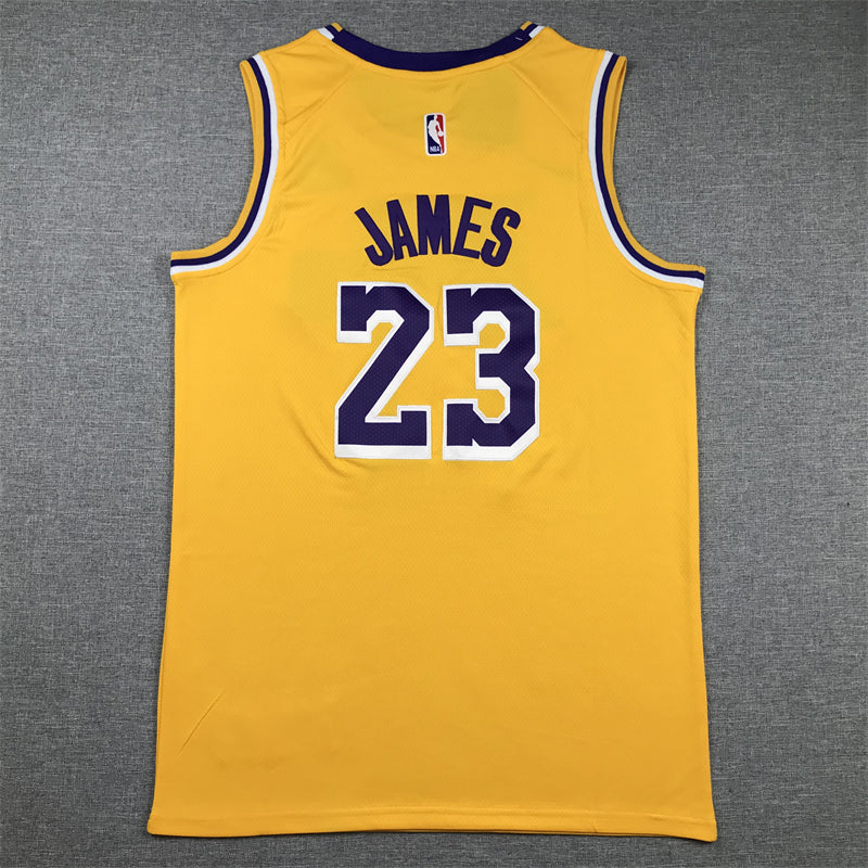 LeBron James #23 Los Angeles Lakers Gold Icon Edition Swingman Jersey