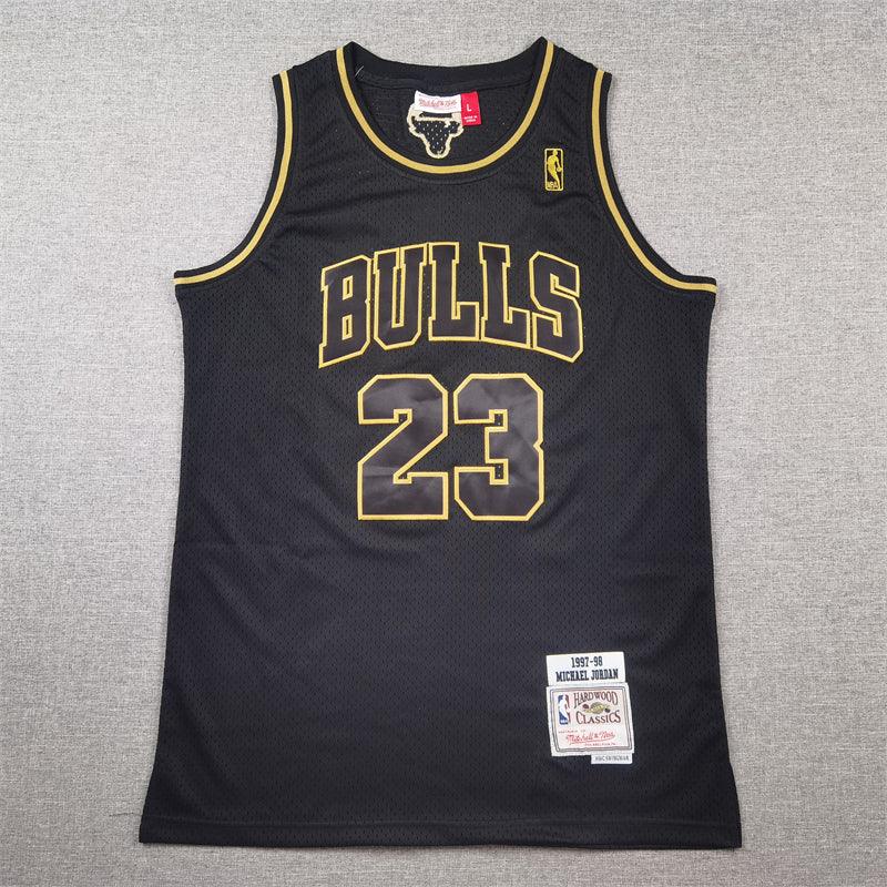 Michael Jordan #23 Chicago Bulls Mitchell & Ness Black Gold 1997-98 Hardwood Classics Swingman Jersey