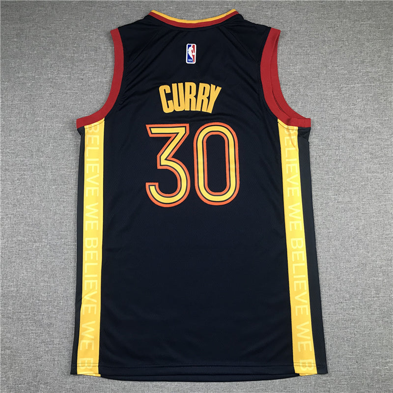 Stephen Curry #30 Golden State Warriors Nike Navy 2020-21 "Oakland" We Believe City Edition Swingman Jersey