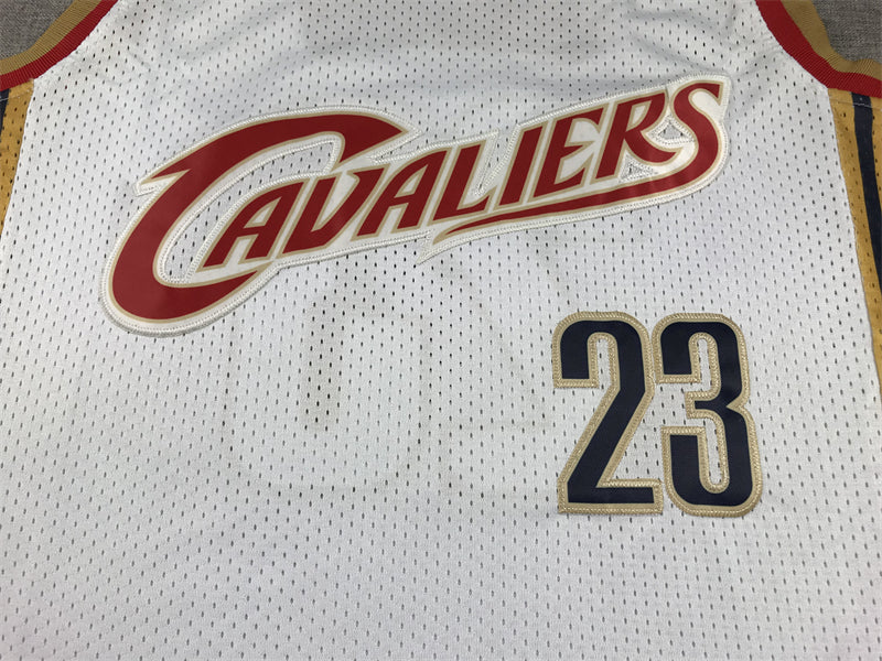 Men's Cleveland Cavaliers LeBron James #23 White 2003-04 Hardwood Classics Swingman Jerseys