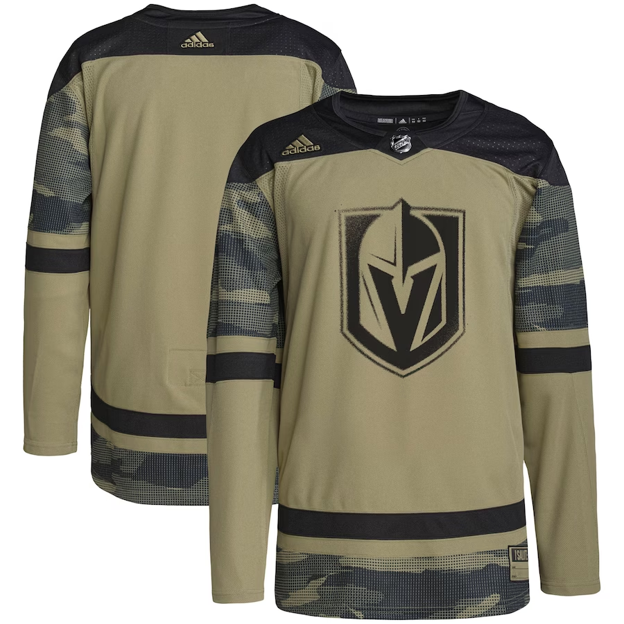 Men's Vegas Golden Knights Camo Military Appreciation Team Authentic Practice Blank Jerseys