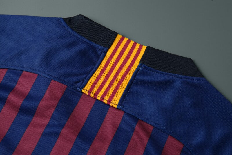 Barcelona 2018-19 Home Jersey – Blue Red Stripe Nike Rakuten Fan Version La Liga Football Shirt