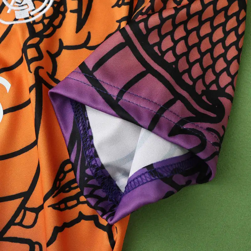 Real Madrid 2024/25 Orange Purple Dragon Concept Jersey – Sunset Dragon Adidas Fan Version